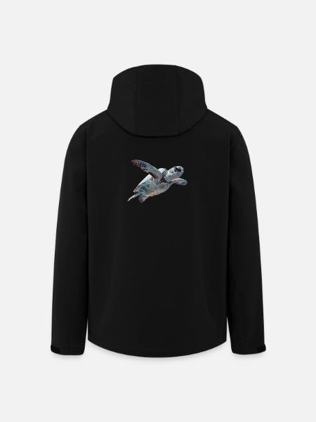 Geometrische Schildkröte Muster - Recycelte Männer Softshell-Jacke von Stanley/Stella - Schwarz