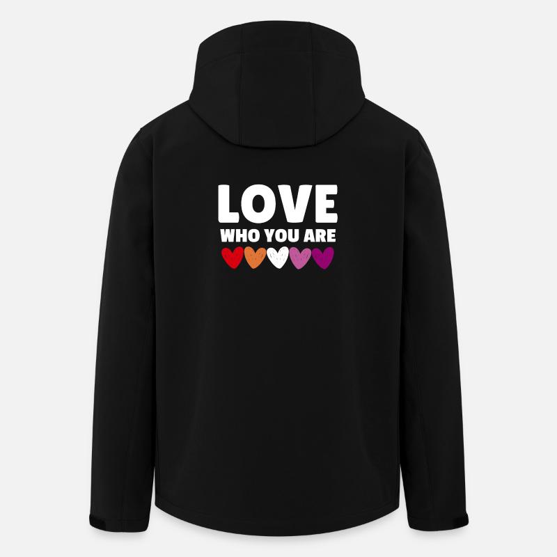 Lesbienne. Aimez qui vous êtes - Veste softshell homme en polyester recyclé Stanley/Stella - noir