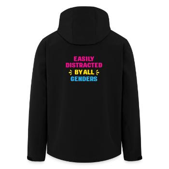 LGBT Pride Month - Leicht abgelenkt von allen Geschlechtern - Recycelte Männer Softshell-Jacke von Stanley/Stella - Schwarz - Hinten - AI Model Male 185 light (185cm)