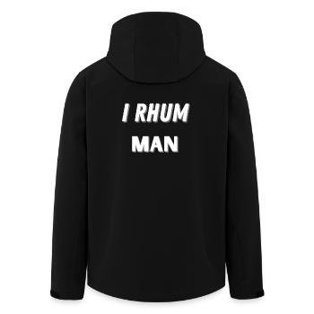 I Rhum Man - Veste softshell homme en polyester recyclé Stanley/Stella - noir - Dos - AI Model Male 185 light (185cm)