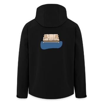 Sofa, colorful artwork - Men’s Recycled Softshell Jacket by Stanley/Stella - black - Back - AI Model Male 185 light (185cm)