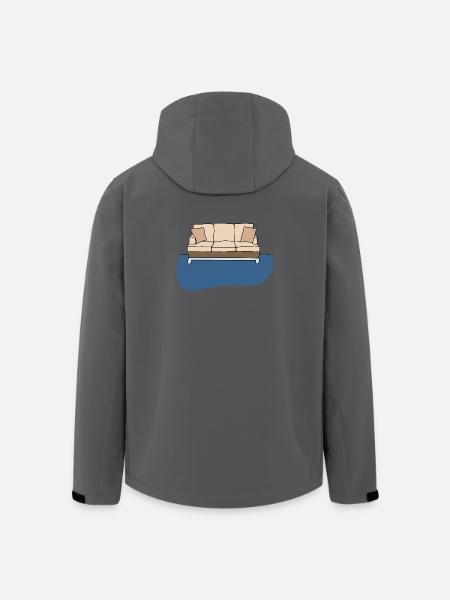 Sofa, bunte Grafik - Recycelte Männer Softshell-Jacke von Stanley/Stella - Schwarz