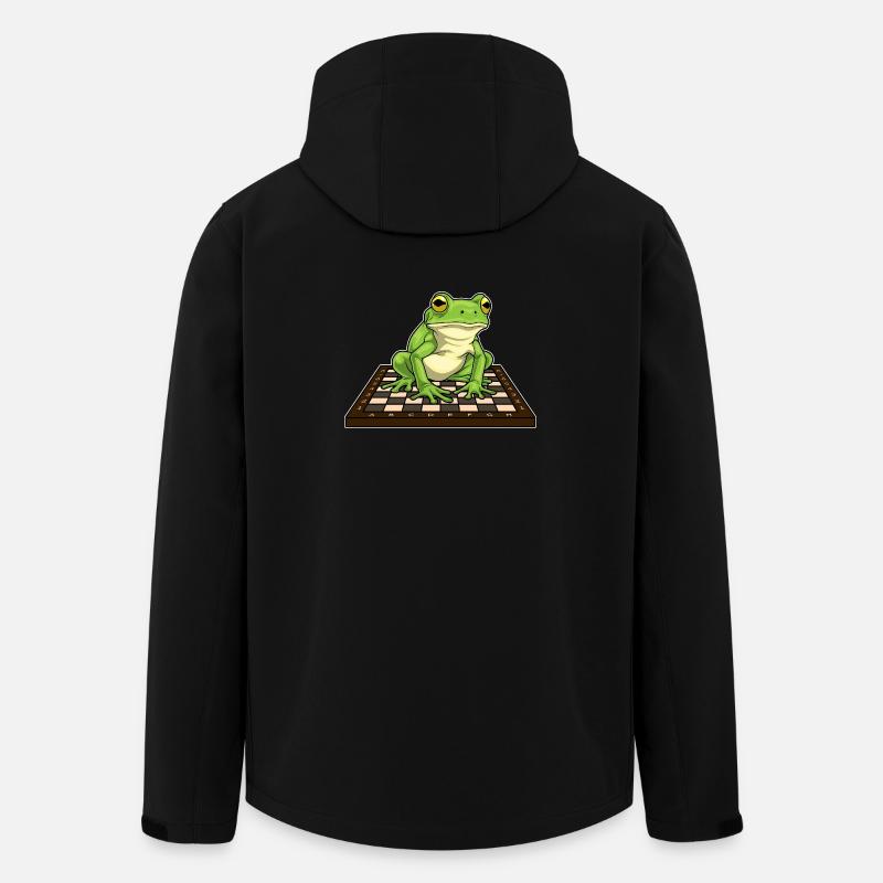 Grenouille Échiquier Échecs - Veste softshell homme en polyester recyclé Stanley/Stella - noir