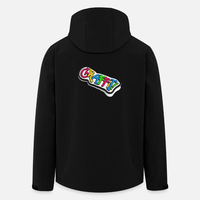 Graffiti Schriftzug 3d Effekt - Recycelte Männer Softshell-Jacke von Stanley/Stella - Schwarz