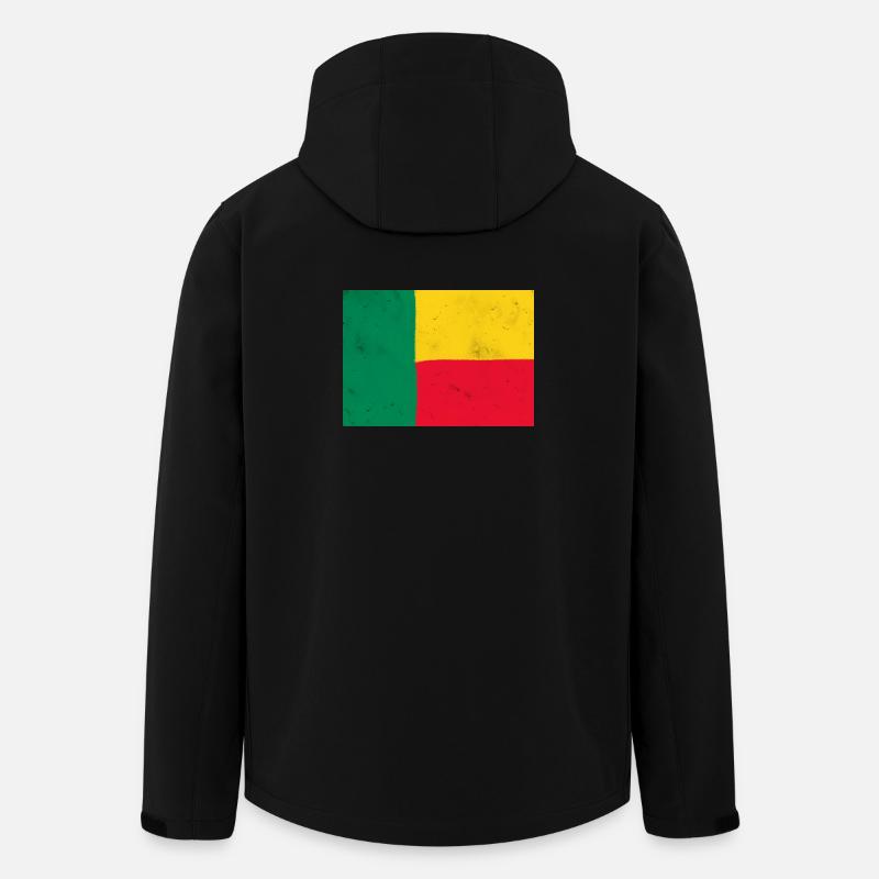 Drapeau du Bénin - Veste softshell homme en polyester recyclé Stanley/Stella - noir