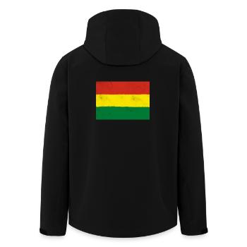 Flag of Bolivia - Men’s Recycled Softshell Jacket by Stanley/Stella - black - Back - AI Model Male 185 light (185cm)
