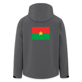 Drapeau du Burkina Faso - Veste softshell homme en polyester recyclé Stanley/Stella - noir - Dos - AI Model Male 185 light (185cm)