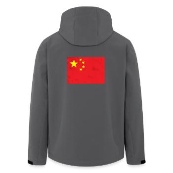 Drapeau de la Chine - Veste softshell homme en polyester recyclé Stanley/Stella - noir - Dos - AI Model Male 185 light (185cm)
