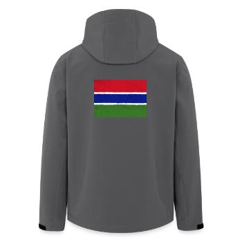 Die Flagge Gambias – ein Symbol der Einheit - Recycelte Männer Softshell-Jacke von Stanley/Stella - Schwarz - Hinten - AI Model Male 185 light (185cm)