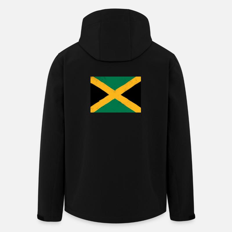 Flagge von Jamaika - Recycelte Männer Softshell-Jacke von Stanley/Stella - Schwarz