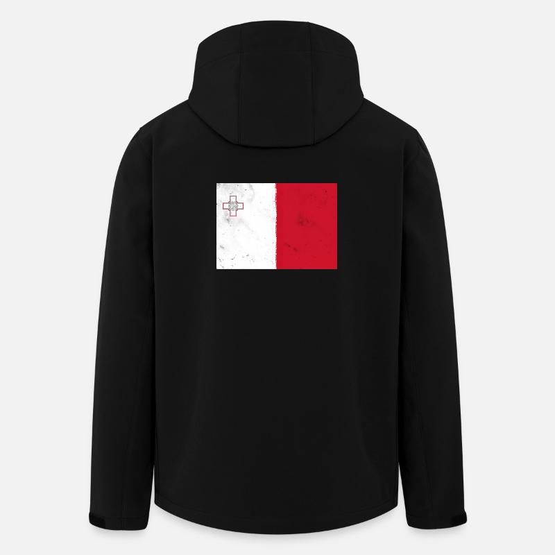 Drapeau de Malte - Veste softshell homme en polyester recyclé Stanley/Stella - noir