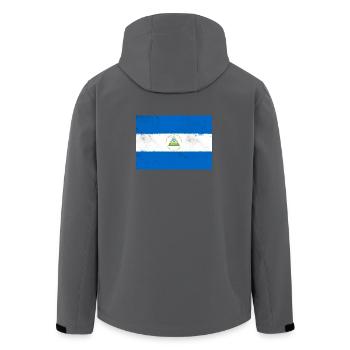Drapeau du Nicaragua - Veste softshell homme en polyester recyclé Stanley/Stella - noir - Dos - AI Model Male 185 light (185cm)