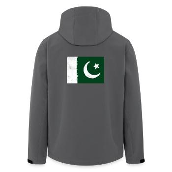 Flagge von Pakistan - Recycelte Männer Softshell-Jacke von Stanley/Stella - Schwarz - Hinten - AI Model Male 185 light (185cm)