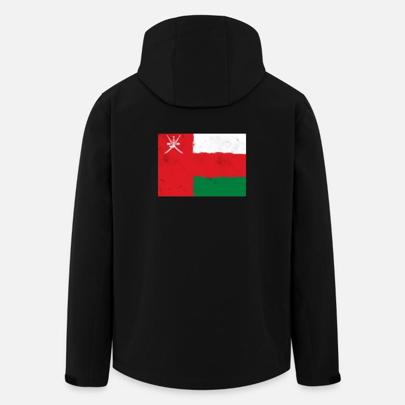 Drapeau d’Oman - Veste softshell homme en polyester recyclé Stanley/Stella - noir