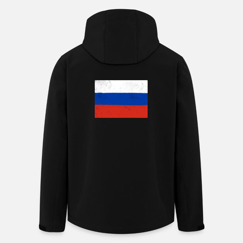 Flagge Russlands - Recycelte Männer Softshell-Jacke von Stanley/Stella - Schwarz