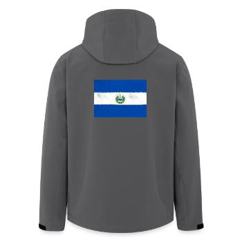 Flag of El Salvador - Men’s Recycled Softshell Jacket by Stanley/Stella - black - Back - AI Model Male 185 light (185cm)