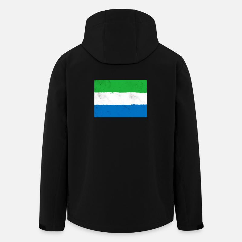 Flagge von Sierra Leone - Recycelte Männer Softshell-Jacke von Stanley/Stella - Schwarz