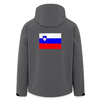 Drapeau de la Slovénie - Veste softshell homme en polyester recyclé Stanley/Stella - noir - Dos - AI Model Male 185 light (185cm)