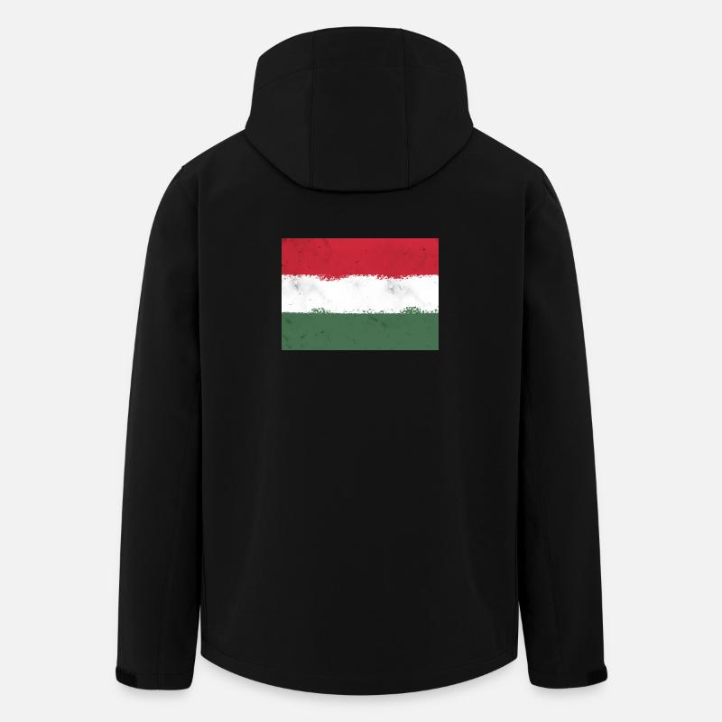 Flag of Hungary - Men’s Recycled Softshell Jacket by Stanley/Stella - black