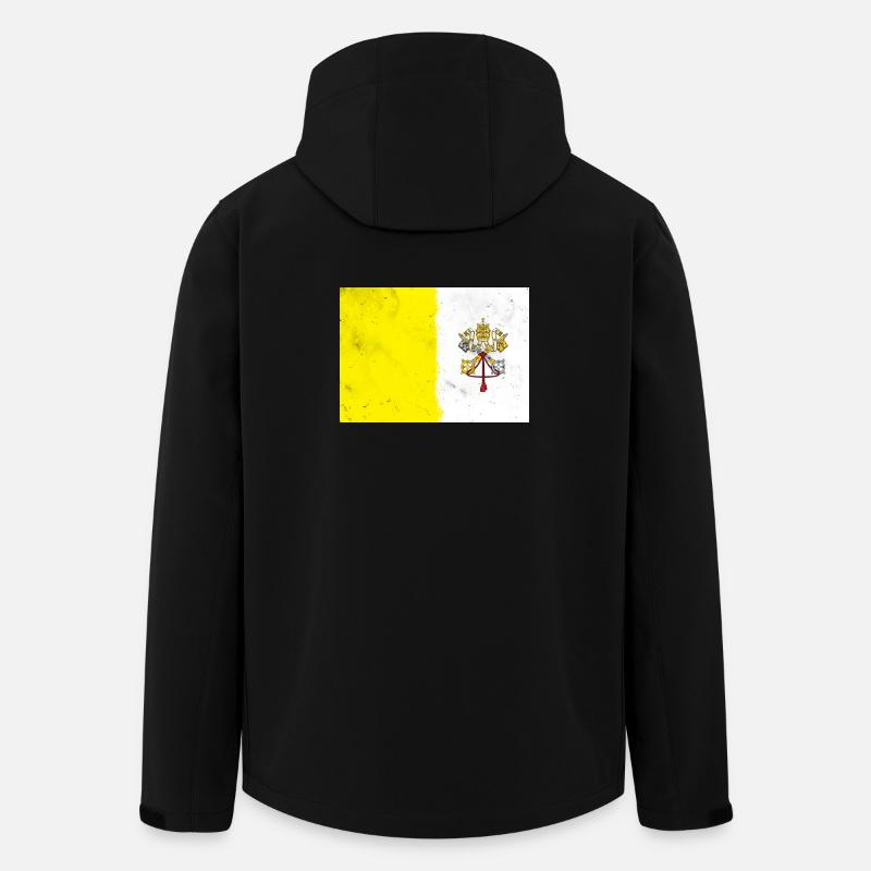 Flag of the Vatican - Men’s Recycled Softshell Jacket by Stanley/Stella - black