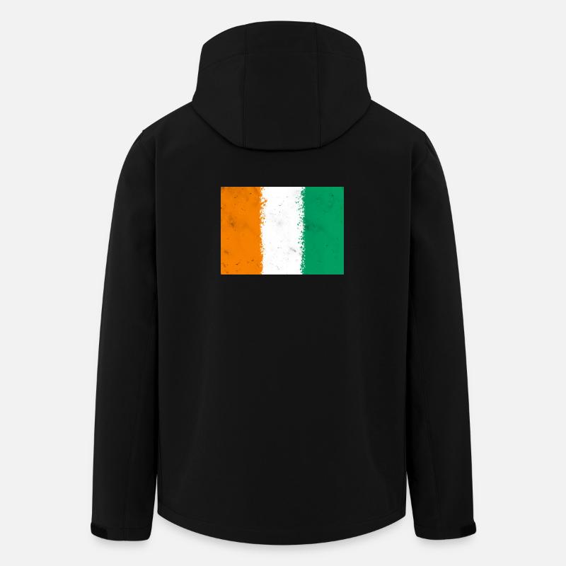 Flagge von Côte d'Ivoire - Recycelte Männer Softshell-Jacke von Stanley/Stella - Schwarz