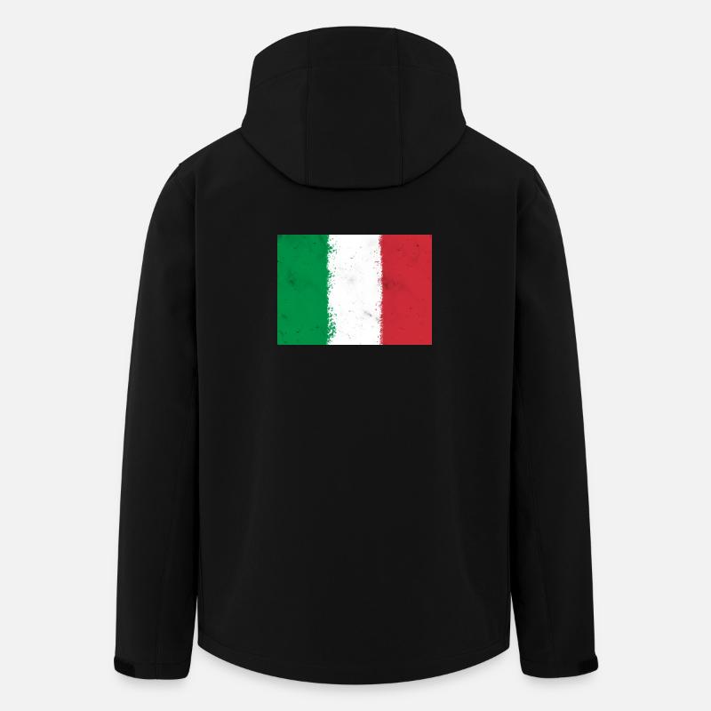 Drapeau de l’Italie - Veste softshell homme en polyester recyclé Stanley/Stella - noir