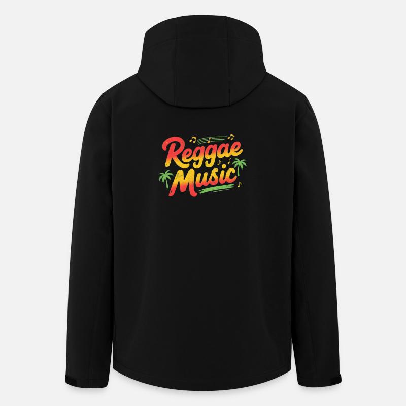 Son et vibrations reggae - Veste softshell homme en polyester recyclé Stanley/Stella - noir