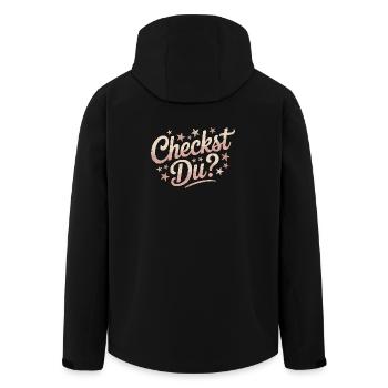 Checkst Du - Funny Memes - Recycelte Männer Softshell-Jacke von Stanley/Stella - Schwarz - Hinten - AI Model Male 185 light (185cm)