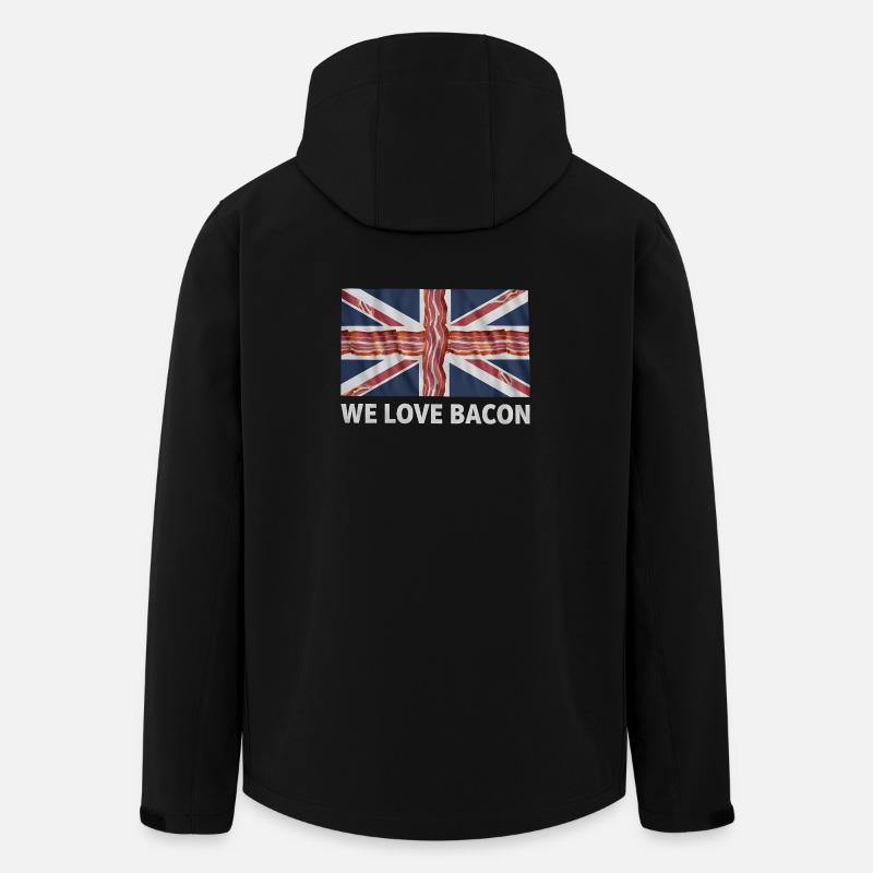 We Love Bacon UK Meme - Recycelte Männer Softshell-Jacke von Stanley/Stella - Schwarz