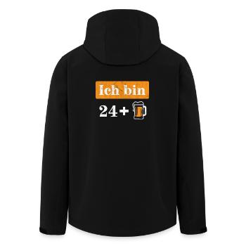 Ich bin 24 plus Bier 25. Geburtstag - Recycelte Männer Softshell-Jacke von Stanley/Stella - Schwarz - Hinten - AI Model Male 185 light (185cm)