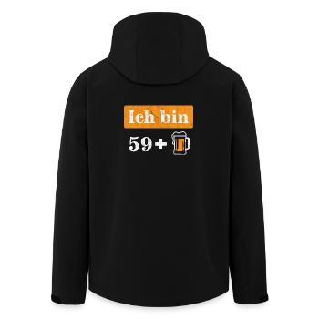 J’ai 59 ans et je fête mes 60 ans - Veste softshell homme en polyester recyclé Stanley/Stella - noir - Dos - AI Model Male 185 light (185cm)
