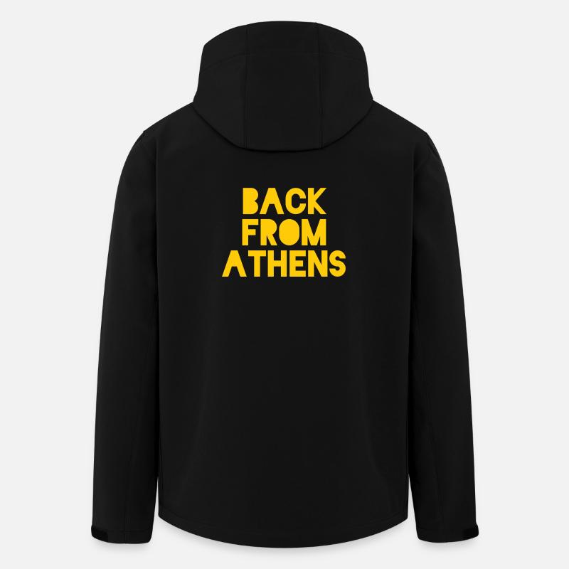 Athens Rückkehr Design - Recycelte Männer Softshell-Jacke von Stanley/Stella - Schwarz