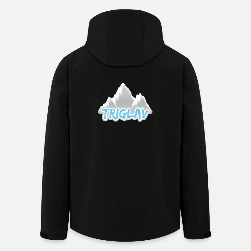Triglav als Berg - Recycelte Männer Softshell-Jacke von Stanley/Stella - Schwarz