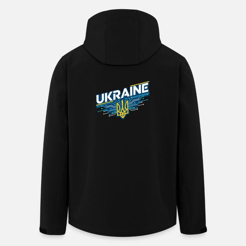 Ukrainian Circuit Trident Tee - Men’s Recycled Softshell Jacket by Stanley/Stella - black