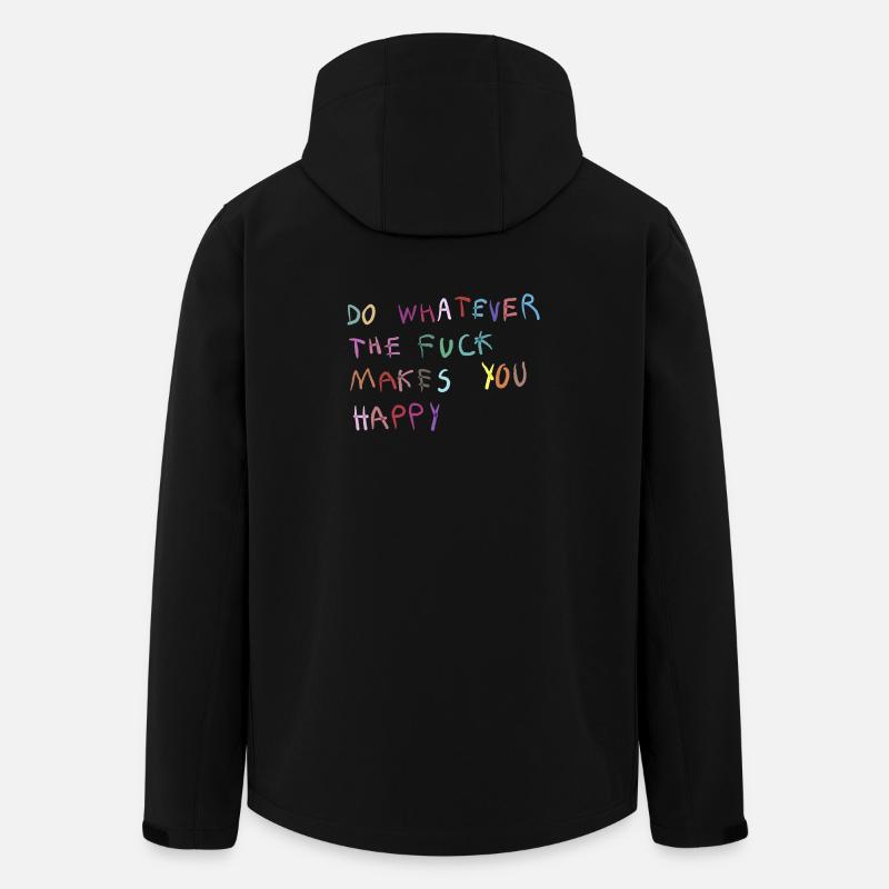 Mach was dich glücklich macht - Recycelte Männer Softshell-Jacke von Stanley/Stella - Schwarz