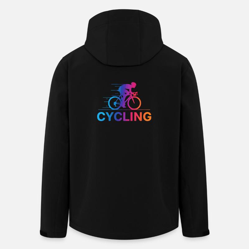 Lebendiger Radverlauf - Recycelte Männer Softshell-Jacke von Stanley/Stella - Schwarz