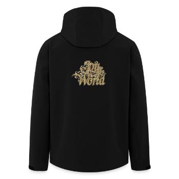 Joie au monde - Veste softshell homme en polyester recyclé Stanley/Stella - noir - Dos - AI Model Male 185 light (185cm)
