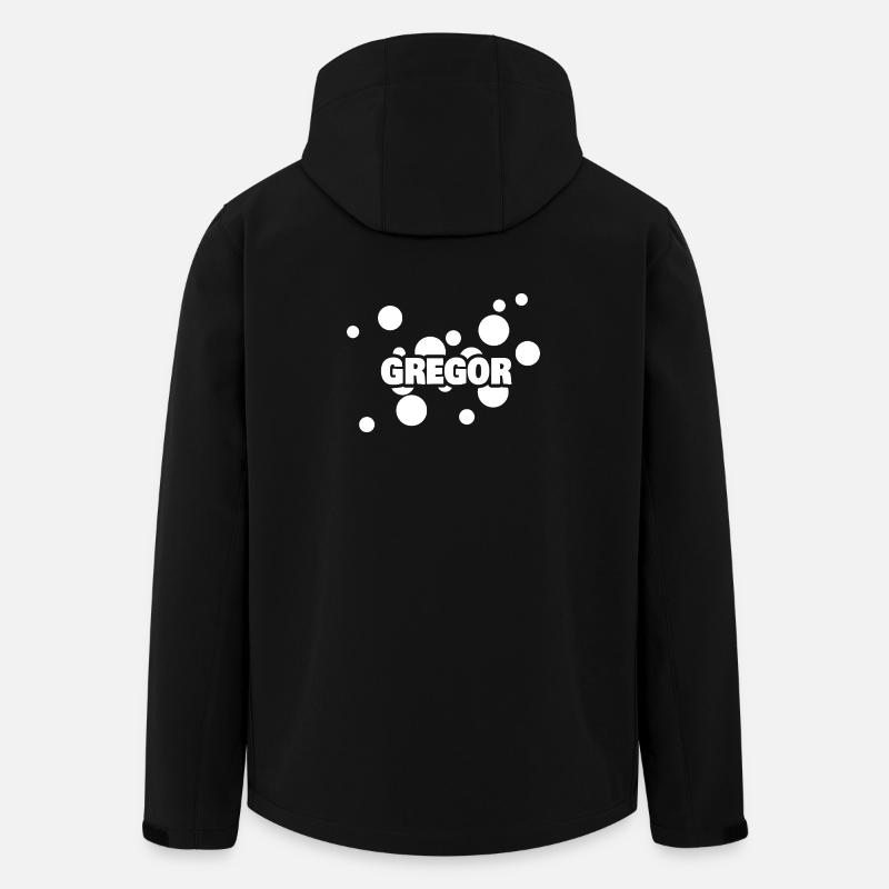 Prénom Gregor - Veste softshell homme en polyester recyclé Stanley/Stella - noir