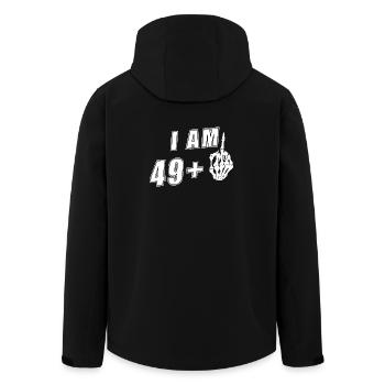 50. Geburtstag Frau 50er 50ter Ich bin 49+ plus - Recycelte Männer Softshell-Jacke von Stanley/Stella - Schwarz - Hinten - AI Model Male 185 light (185cm)