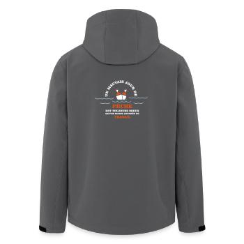 Fisherman's humour - Men’s Recycled Softshell Jacket by Stanley/Stella - anthracite - Back - AI Model Male 185 light (185cm)