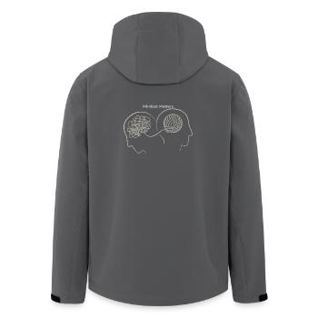 Mindset Matters: Thought Nodes - Men’s Recycled Softshell Jacket by Stanley/Stella - black - Back - AI Model Male 185 light (185cm)