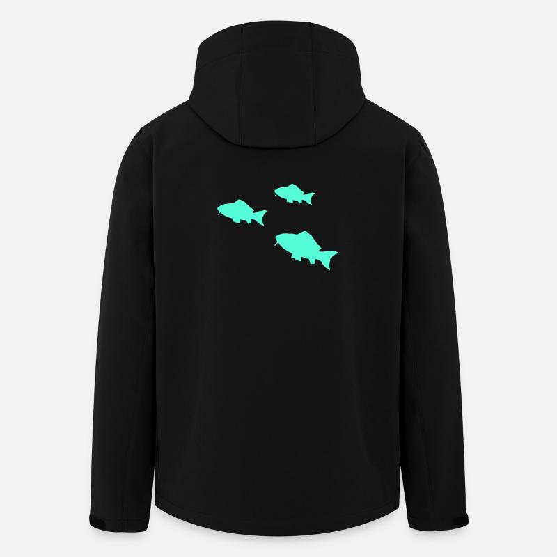 Neonfisch  Silhouetten - Recycelte Männer Softshell-Jacke von Stanley/Stella - Schwarz