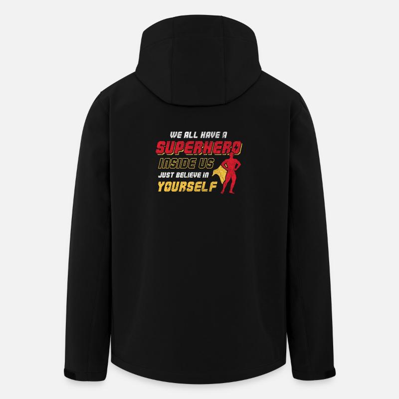 We All Have a Superhero Inside Us Design - Men’s Recycled Softshell Jacket by Stanley/Stella - black