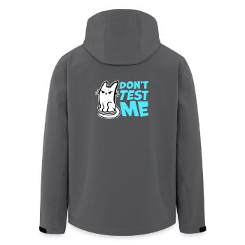 Don't Test Me Katze Frech Lustig Zitat Spruch Logo - Recycelte Männer Softshell-Jacke von Stanley/Stella - Anthrazit - Hinten - AI Model Male 185 light (185cm)