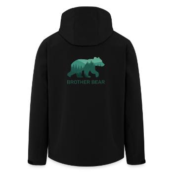 Frère Ours Frère Forêt d’Ours Nature - Veste softshell homme en polyester recyclé Stanley/Stella - noir - Dos - AI Model Male 185 light (185cm)