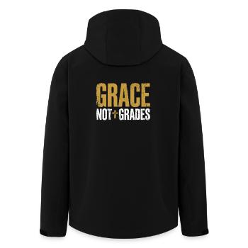 Grace Not Grades Christlicher Lehrer Jesus Glaube - Recycelte Männer Softshell-Jacke von Stanley/Stella - Schwarz - Hinten - AI Model Male 185 light (185cm)