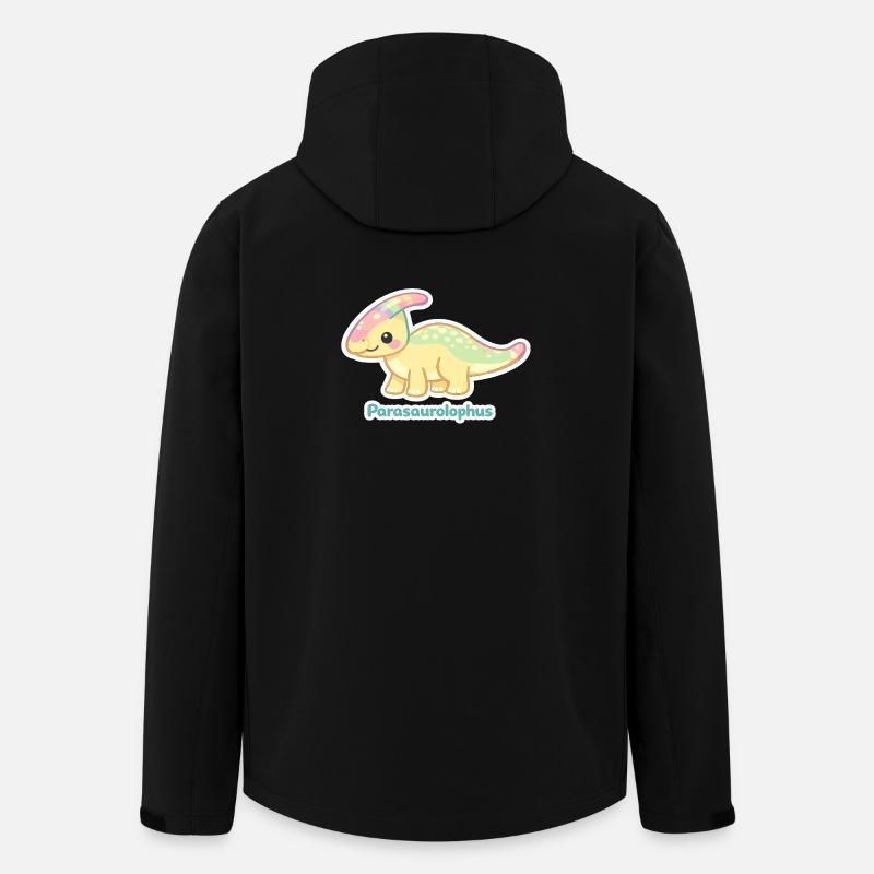 Pastel Parasaurolophus Rainbow Ridge - Men’s Recycled Softshell Jacket by Stanley/Stella - black