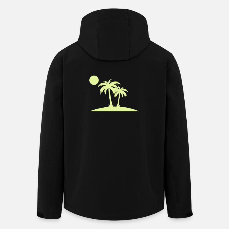 Palm Island au Cercle du Soleil - Veste softshell homme en polyester recyclé Stanley/Stella - noir