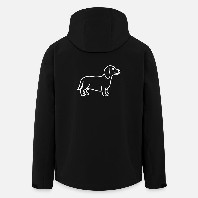 Blanc teckel - Veste softshell homme en polyester recyclé Stanley/Stella - noir