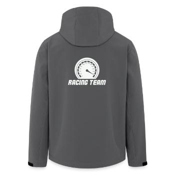 Rennteam Tachometer Emblem - Recycelte Männer Softshell-Jacke von Stanley/Stella - Schwarz - Hinten - AI Model Male 185 light (185cm)
